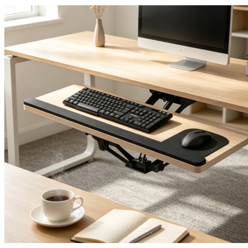 Wrist Rest Pad - Keyboard Tray Under Desk Sliding Drawer
