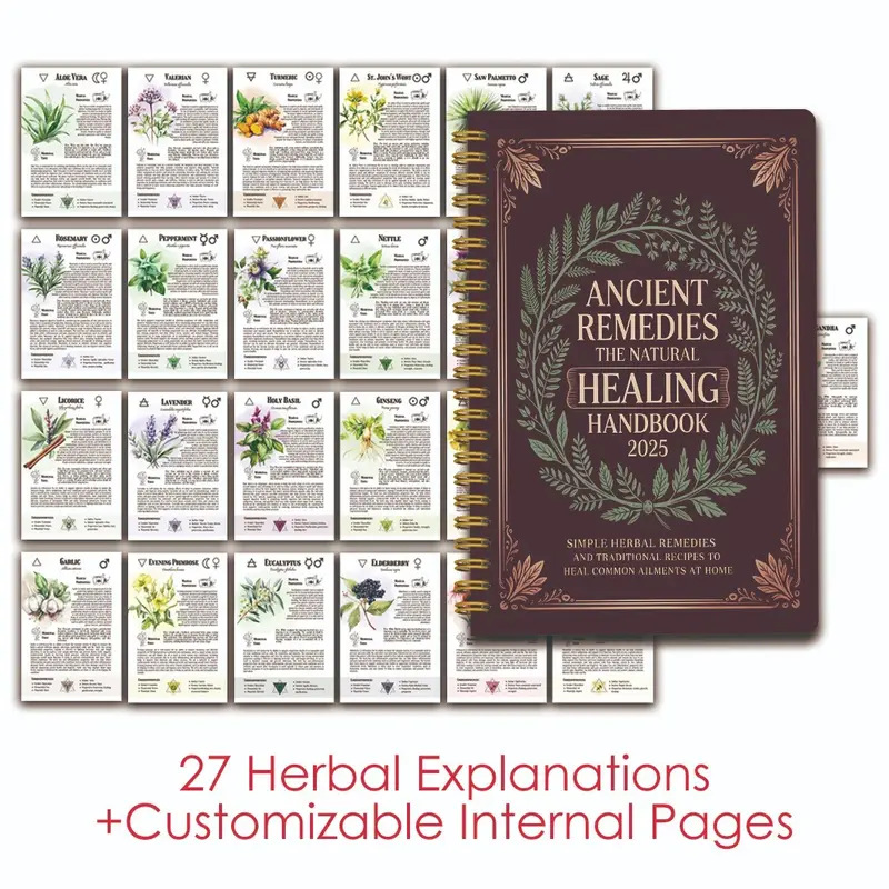 Home Office Laptop - Natural Remedies Handbook with Ancient Cures