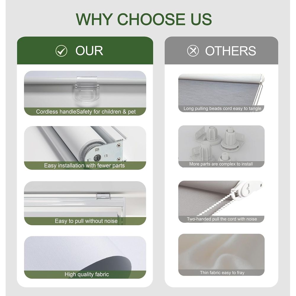Blackout Blinds for Windows, E - Home Office Windows recension och pris