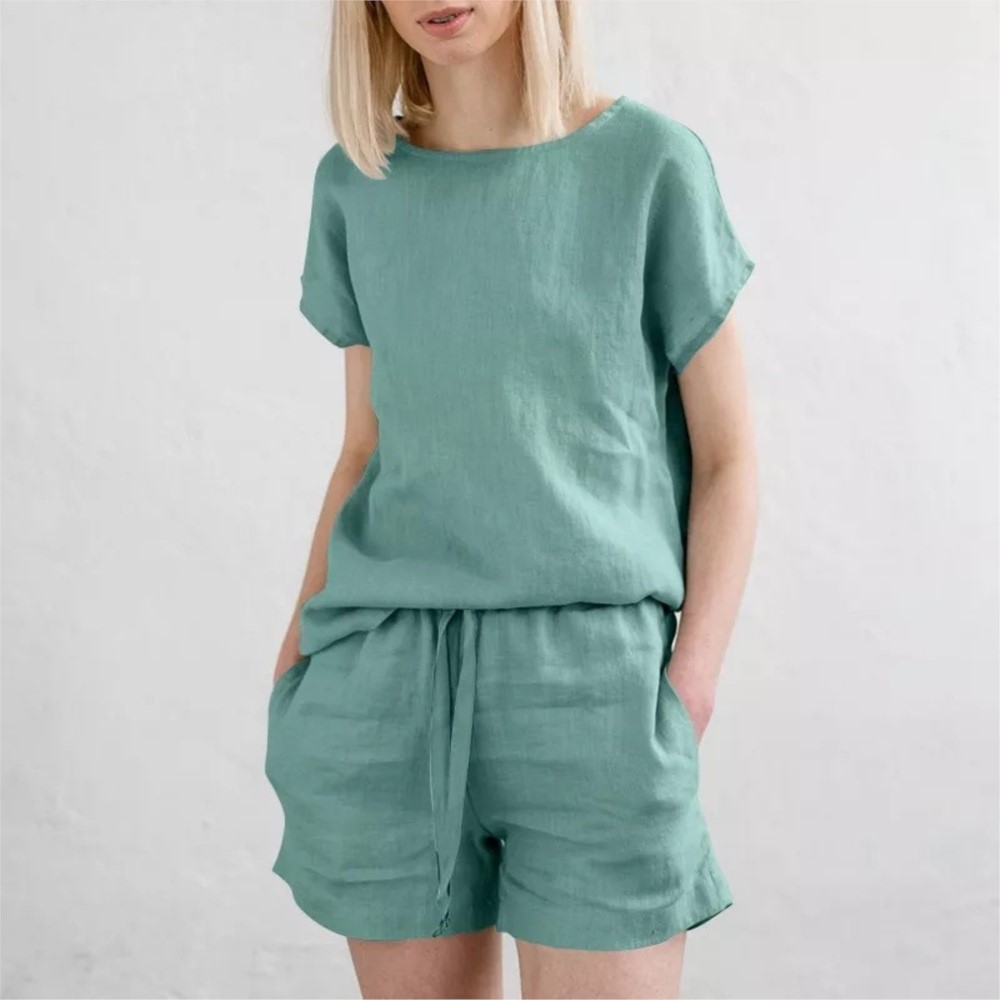 Casual Solid Color Short Sets  - Home Office 2024 recension och pris