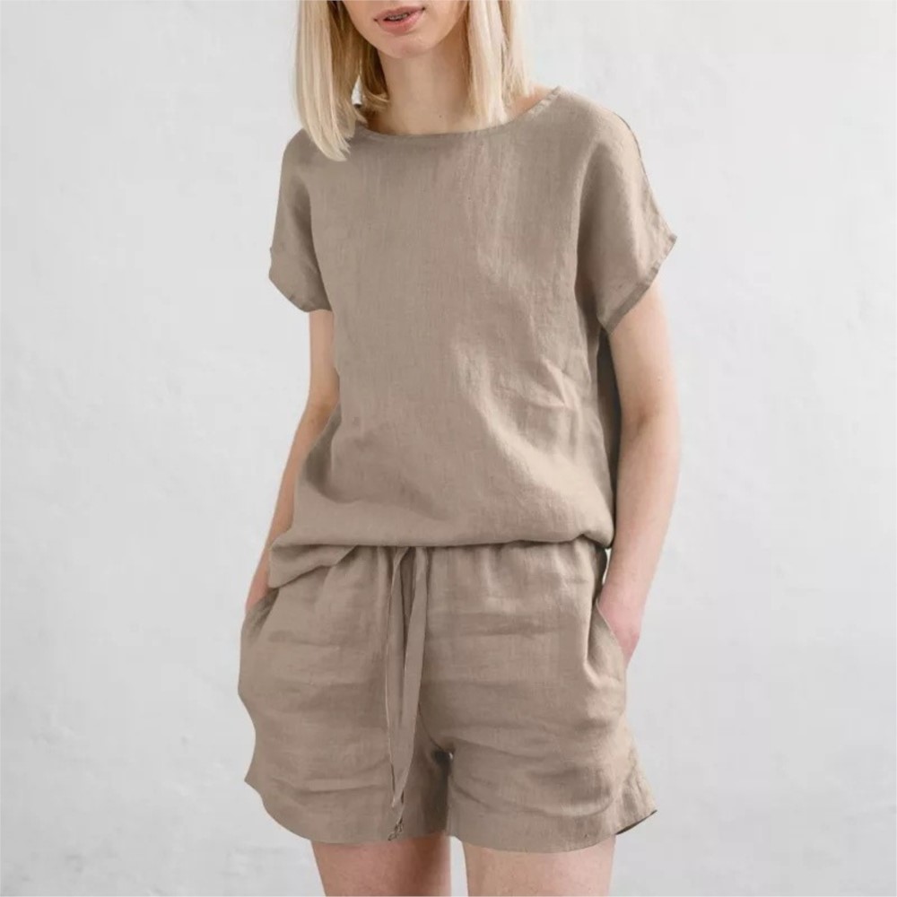 Casual Solid Color Short Sets  - Home Office 2024 recension och pris