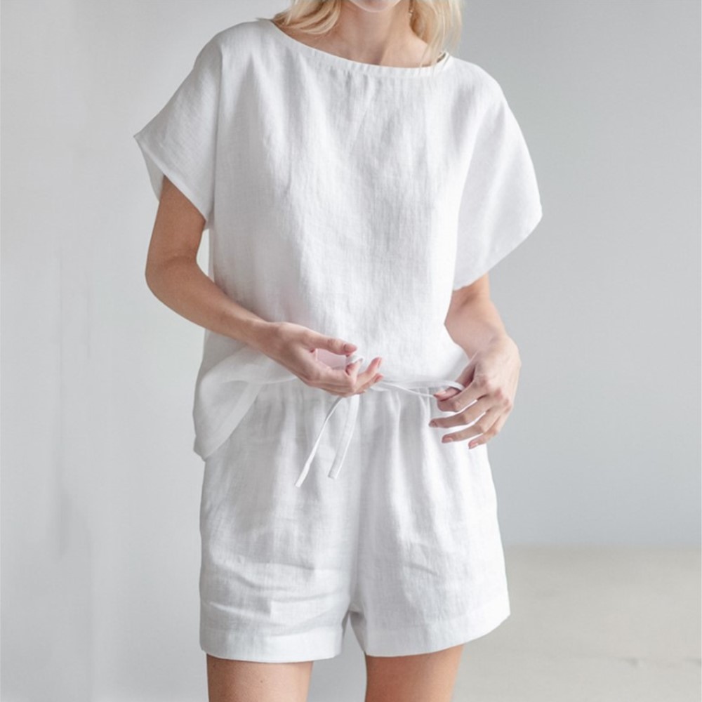 Casual Solid Color Short Sets  - Home Office 2024 recension och pris