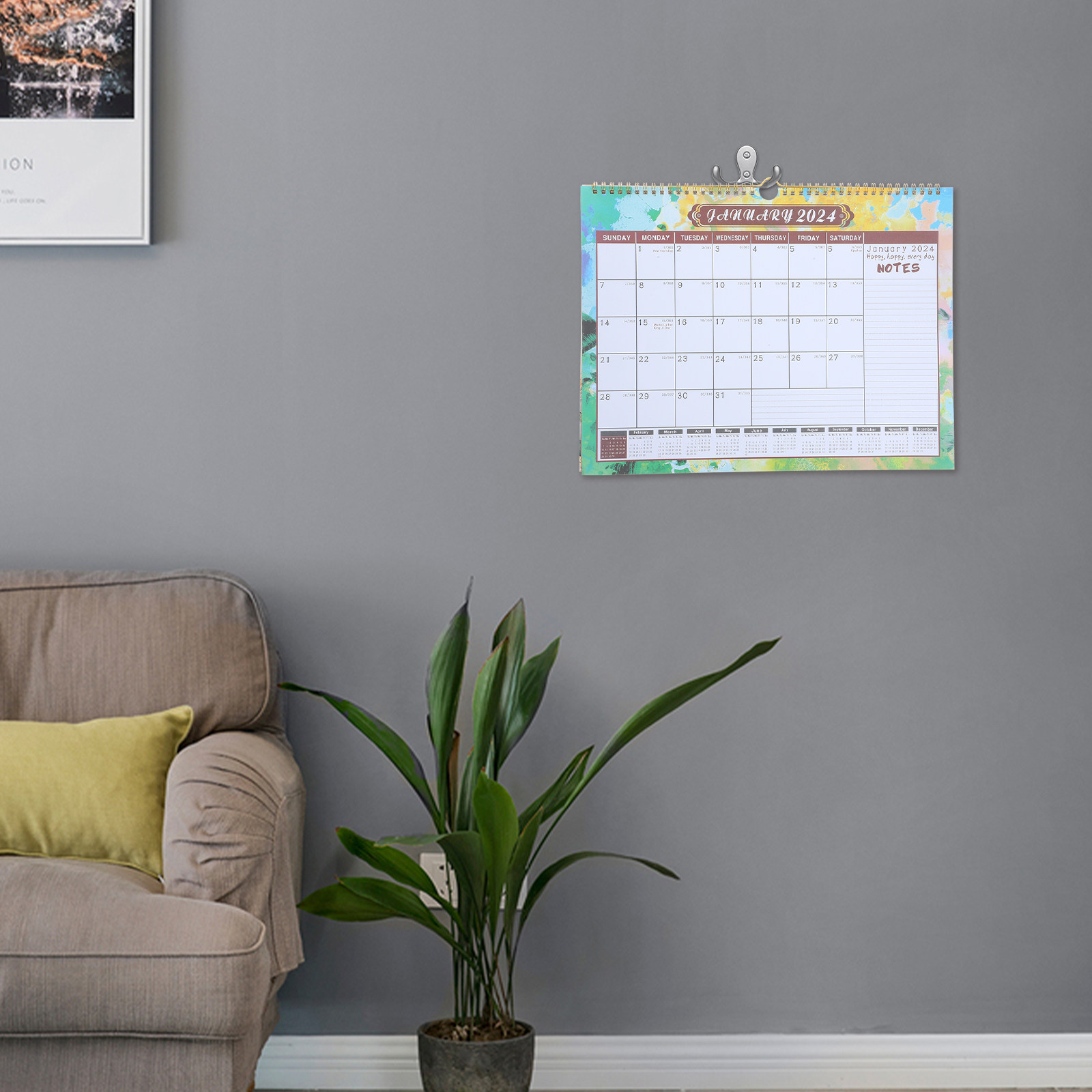 Wall Calendar Large 2024 Month - Home Office 2024 recension och pris
