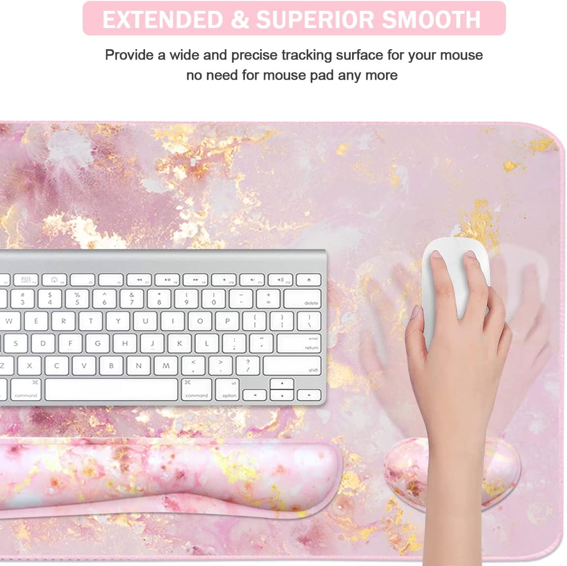 Large Gaming Mouse Pad with Ke - Wrist Rest Pad recension och pris