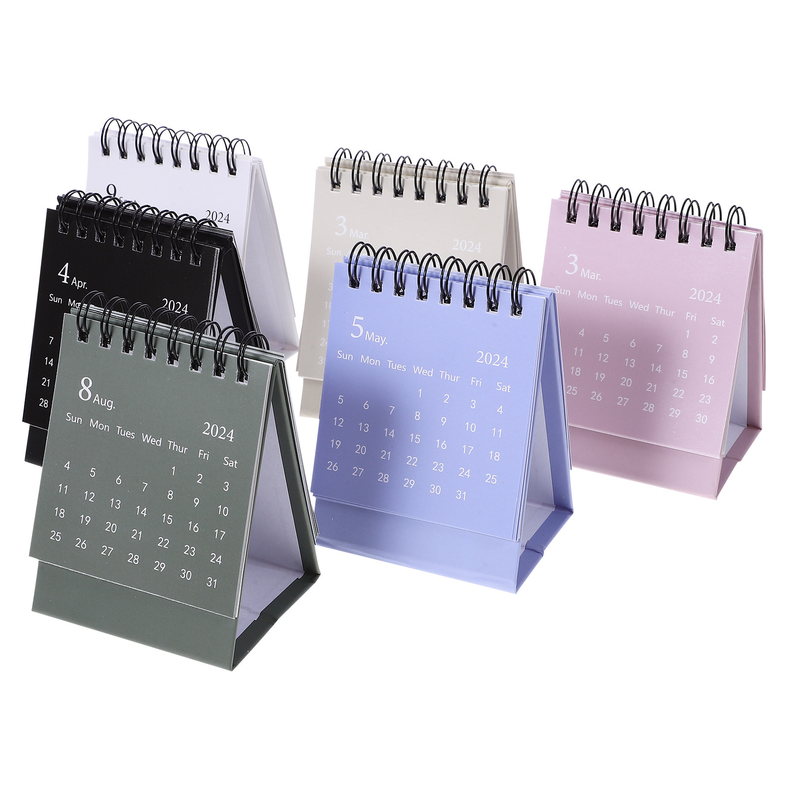 6Pcs Mini Spiral Desk Calendar - Home Office 2024 recension och pris